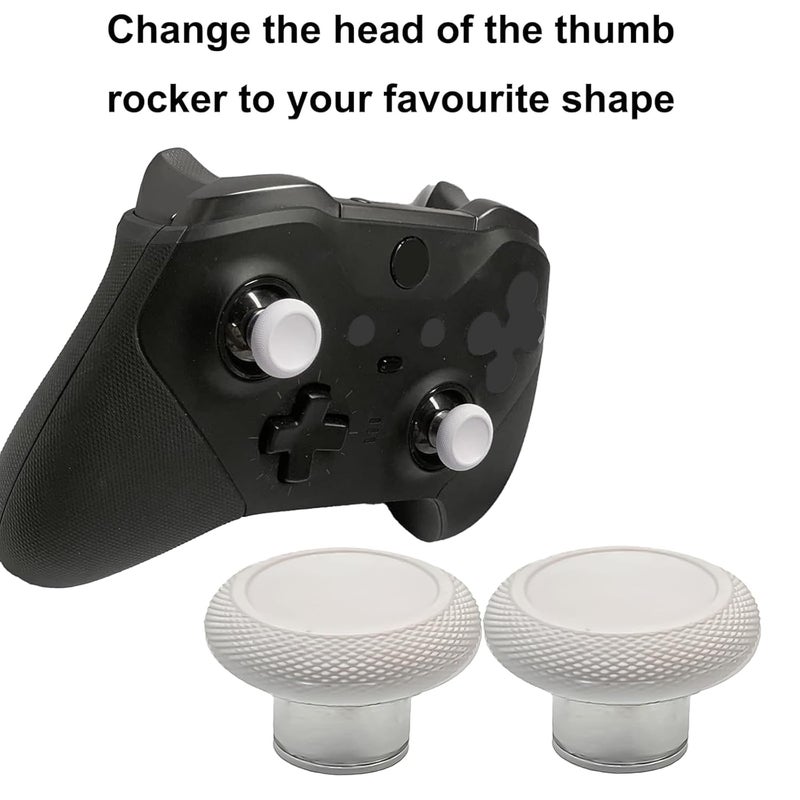 Anglepingping Store 2 Pack Elite 2 Controller Short Thumbsticks Replacement for Xbox Elite Series 2 Controller,0.39in Standard Height Concave Magnetic Analog Short Joysticks for Elite Series 2 Core Controller (White) - Image 3